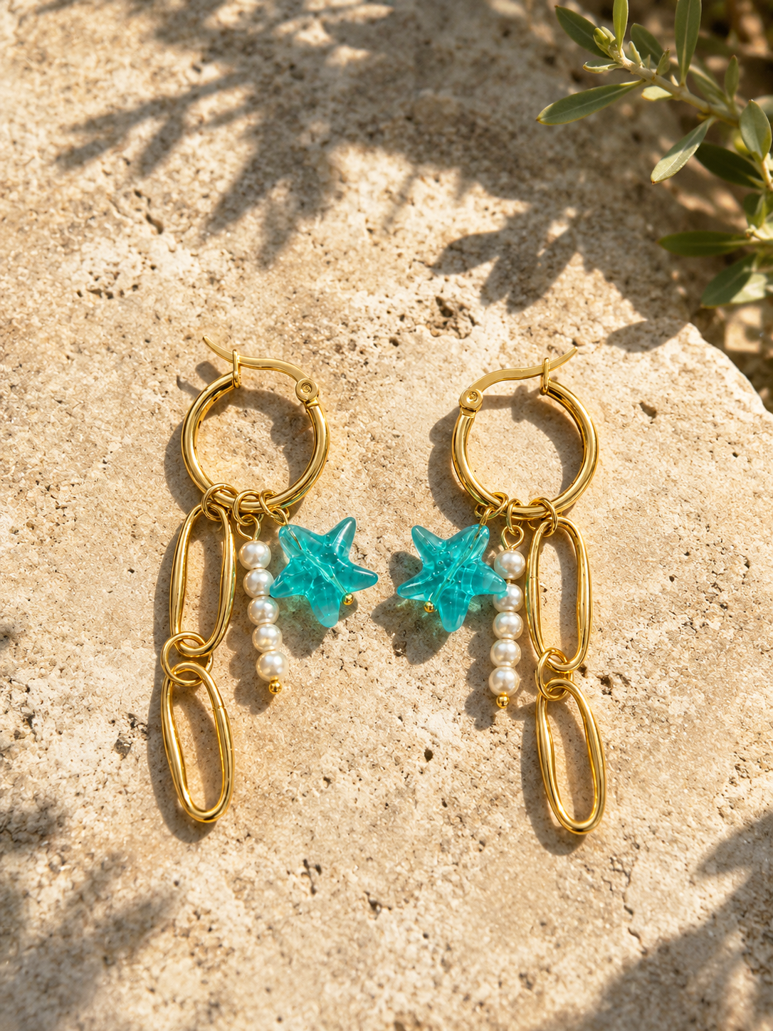 BLUE STAR earrings