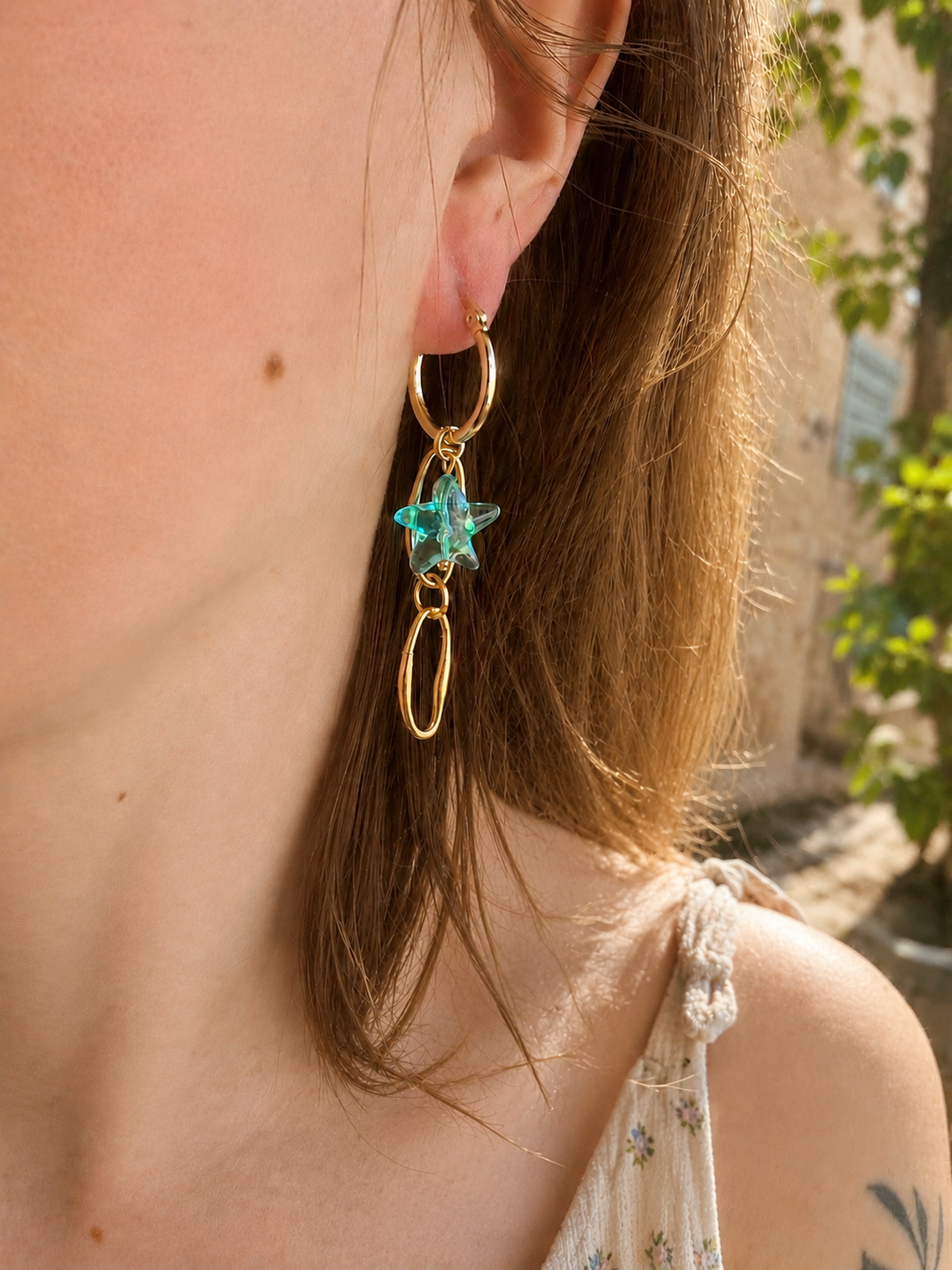 BLUE STAR earrings