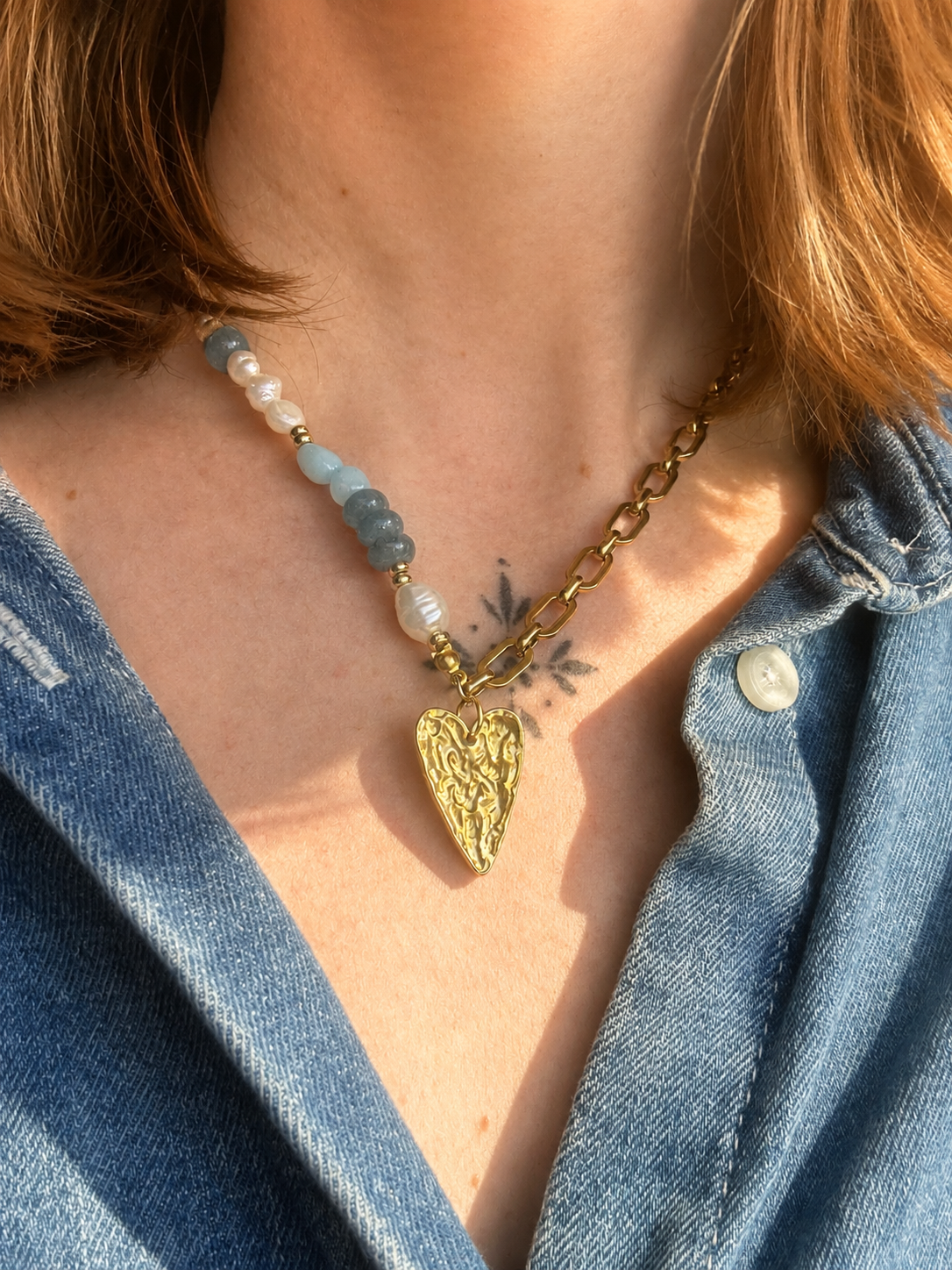 BLUE HEART necklace