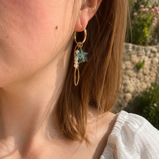 BLUE STAR earrings
