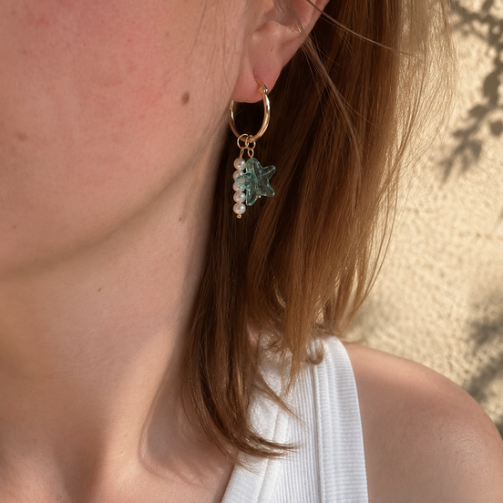 BLUE STAR earrings