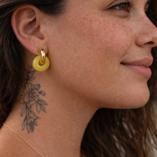 Boucles d'oreilles citron