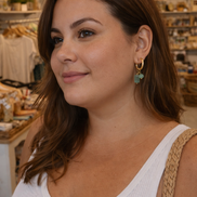 Boucles d'oreilles en forme de feuille 