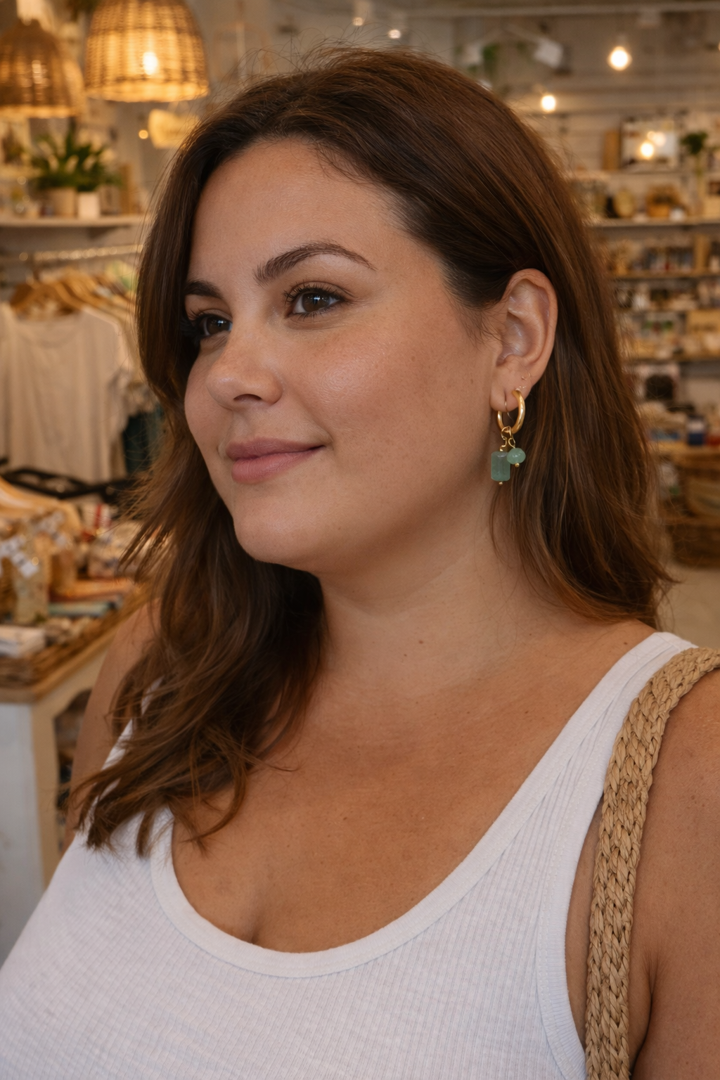 Boucles d'oreilles en forme de feuille 