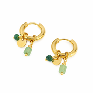 Boucles d'oreilles en forme de feuille 