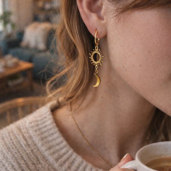 Boucles d'oreilles LUNE